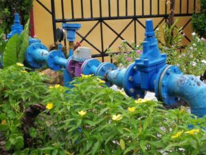 Blue Piping Equipment for Water Supply System