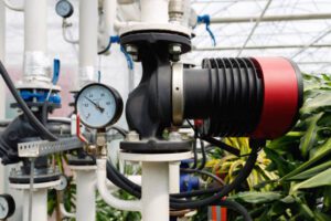 Equipment of the heating system or irrigation of a modern greenhouse